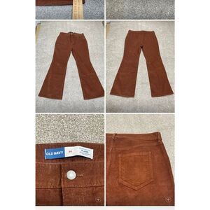 Old navy corduroy flare jeans womens sz 20 high rise brown stretch retro Y2K